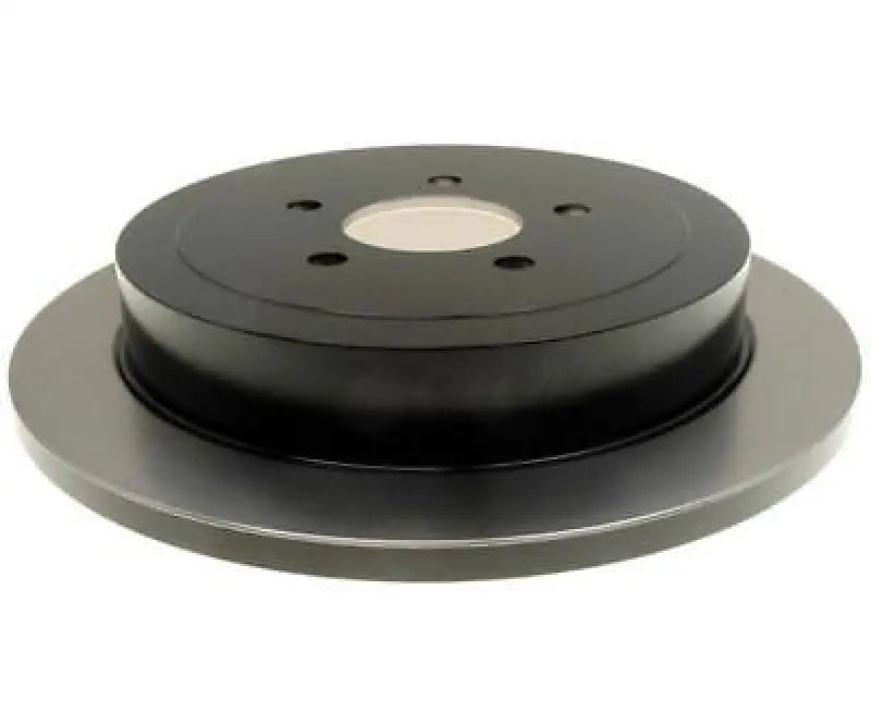 Black and gray Raybestos Rotr brake rotor with enhanced heat dissipation features