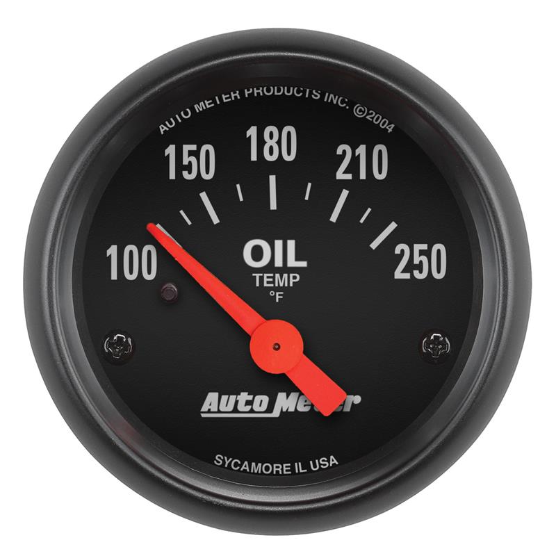 AutoMeter 2638 Autometer Z-Series 52mm 100-250 Degrees F. SSE Oil Temp Gauge