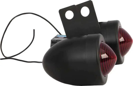 688067 Bullet Marker Light W/Brkt Blk Red Lens Single Filament