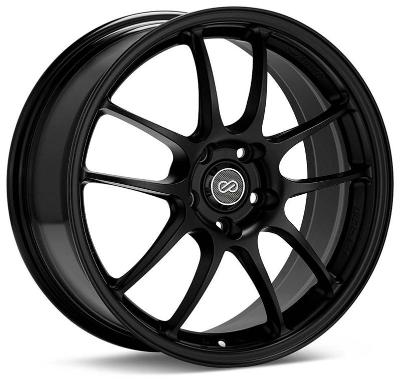 Enkei 460-890-6635BK Enkei PF01 18x9 5x114.3 35mm Offset 75 Bore Dia Silver Wheel