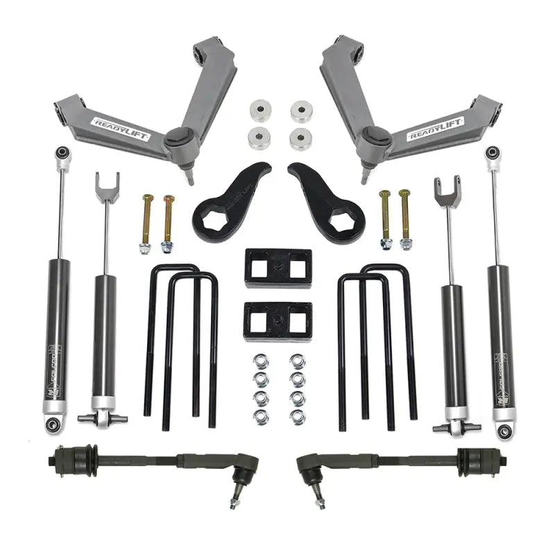 Truck suspension lift kit with Readylift 3.5 inch SST lift kit front and 2 inch R