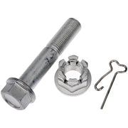 Silver bolt castellated nut and cotter pin on Dorman Loaded Knuckle for easy install