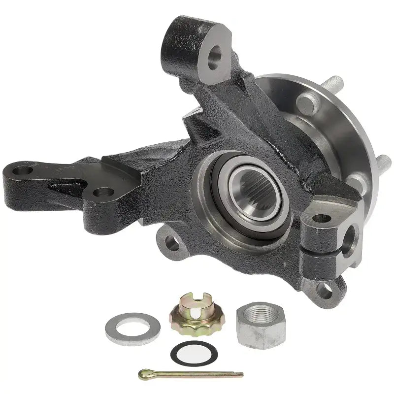 Black Dorman Loaded Knuckle with wheel hub and hardware for easy installation