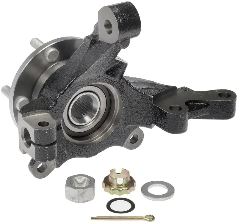 Black Dorman Loaded Knuckle with wheel hub and hardware for easy installation