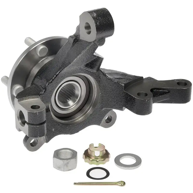 Black Dorman Loaded Knuckle with wheel hub and hardware for easy installation