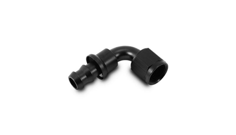 Vibrant 22904 Vibrant -4AN Push-On 90 Deg Hose End Fitting - Aluminum