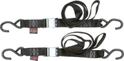 Powertye 2" Fat Straps Straps/Tie-Downs 28622 - Black TIE-Down Cam S-Hook 1.5 X5.5 Pair