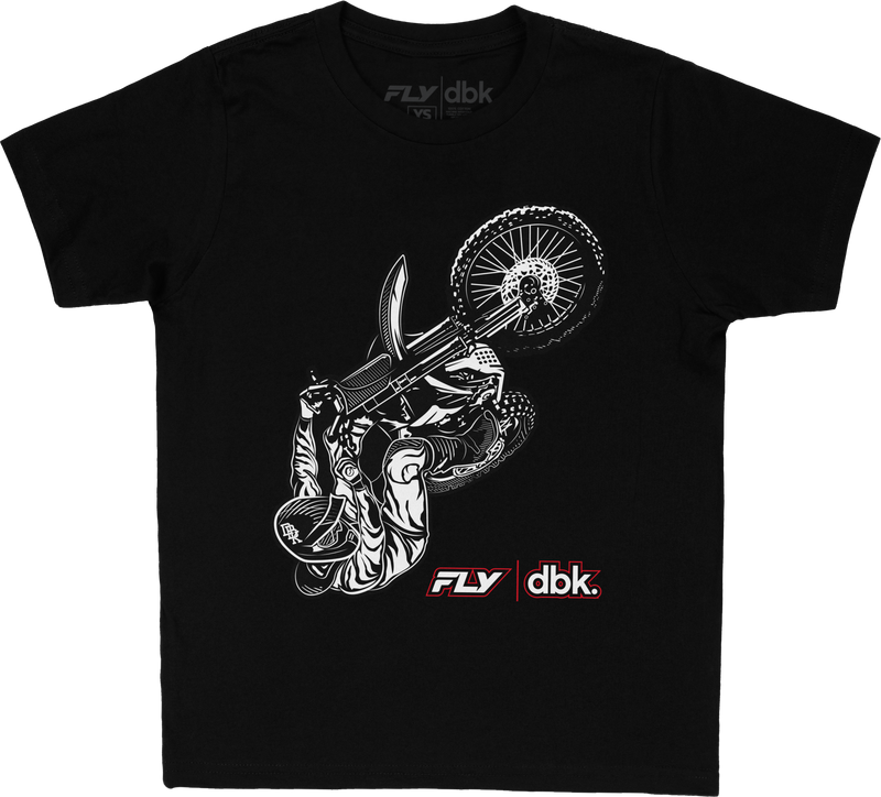 Youth Fly Dbk Wheelie Tee Black Yl