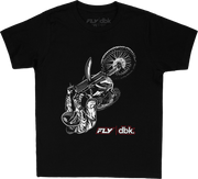 Youth Fly Dbk Wheelie Tee Black Yx