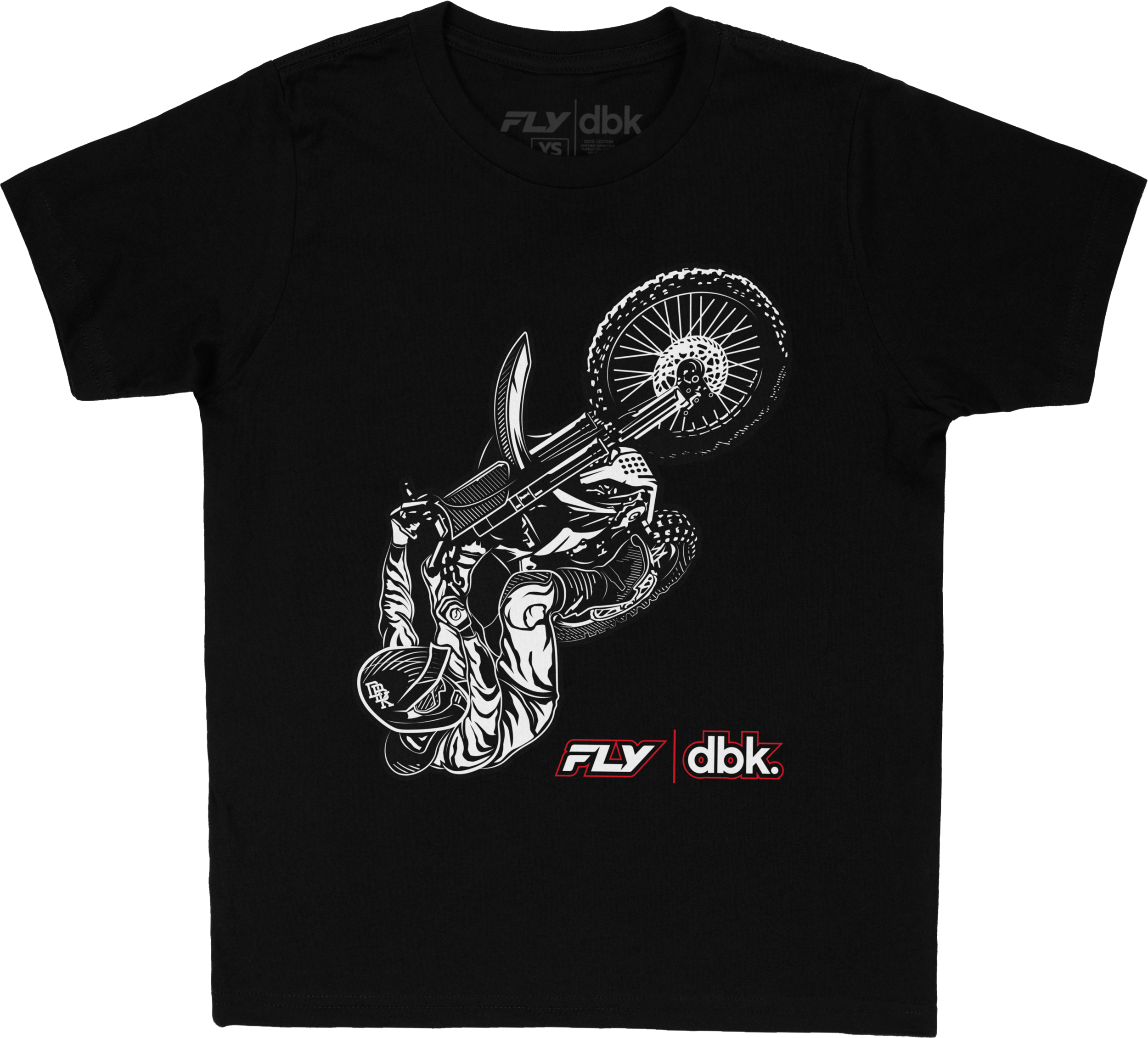 Youth Fly Dbk Wheelie Tee Black Ym