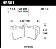 Hawk Performance HB501G.625 Hawk 07-10 Audi Q7 / 03-09 Porsche Cayenne / 04-09 VW Touareg DTC-60 Race Front Brake Pads
