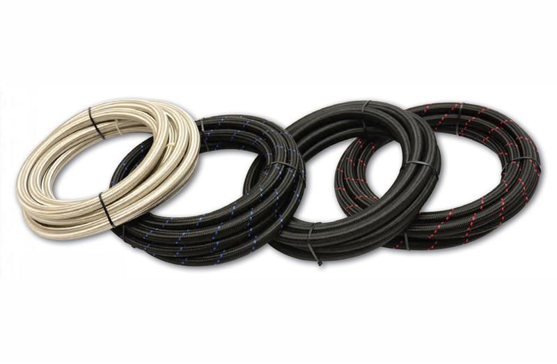 Vibrant 11954 Vibrant -4 AN Black Nylon Braided Flex Hose (2 foot roll)