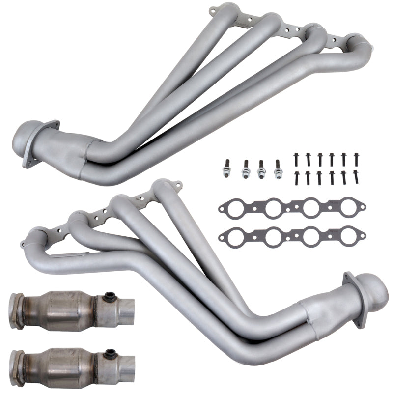 BBK 4021 BBK 10-15 Camaro LS3 L99 Long Tube Exhaust Headers With Converters - 1-3/4 Chrome