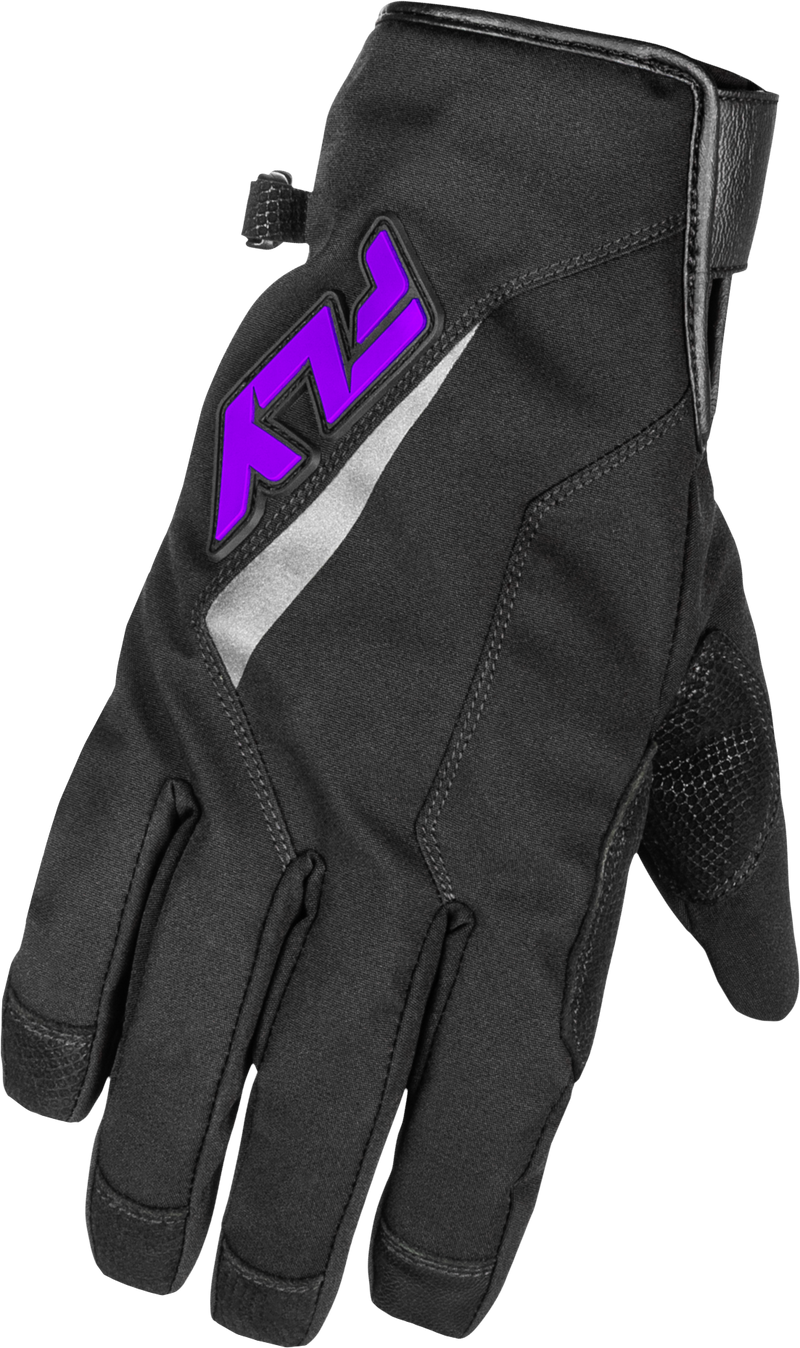 Title Long Gloves Black/Purple 2x