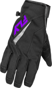 Title Long Gloves Black/Purple 2x