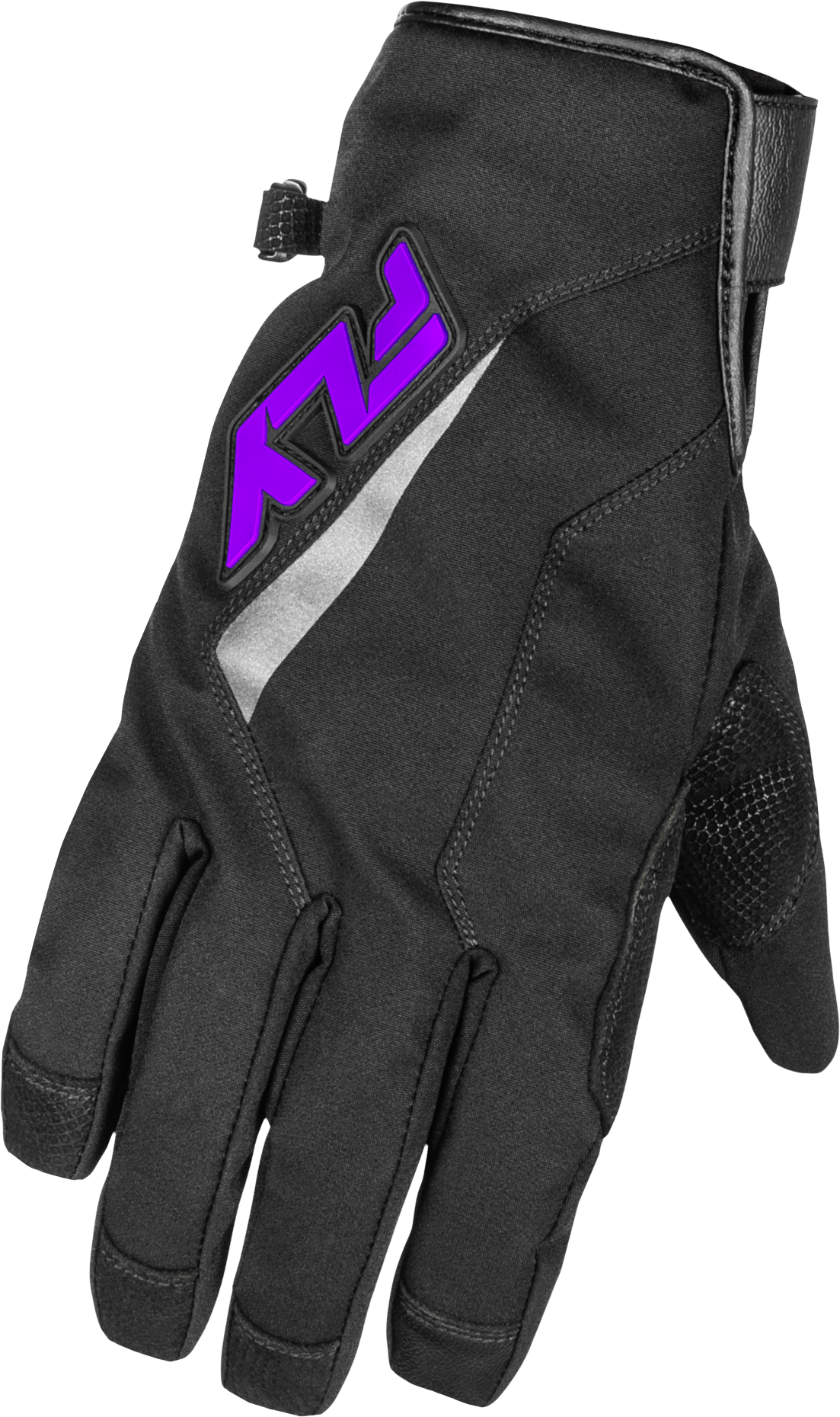 Title Long Gloves Black/Purple Sm