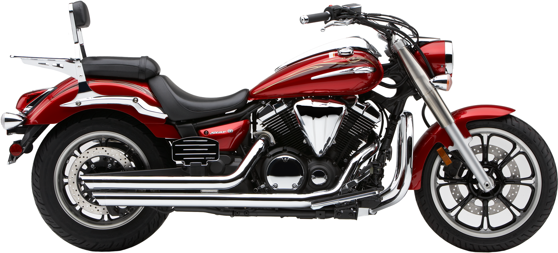 Cobra Speedster Slashdown Exhaust 2815 - Chrome V-Star 950 09-16
