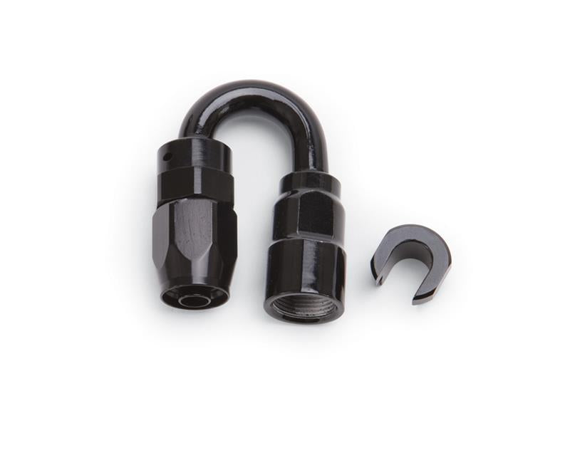 Russell 611233 Russell Performance 3/8in SAE Quick Disc Female to -6 Hose Black 180 Degree Hose End - 611233