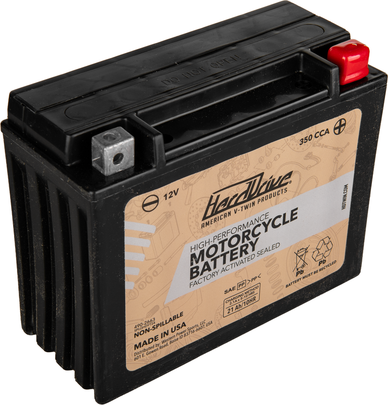 Harddrive AGM Sealed Battery HRDM7250H - High Perform YTX24HL Cca 350
