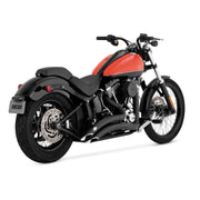 Vance & Hines HD Softail 86-17 Big Radius 2-2 Black PCX Full System Exhaust - 46369