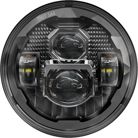 Round LED headlight from Rugged Ultra View 7 inch led headlight rugged style