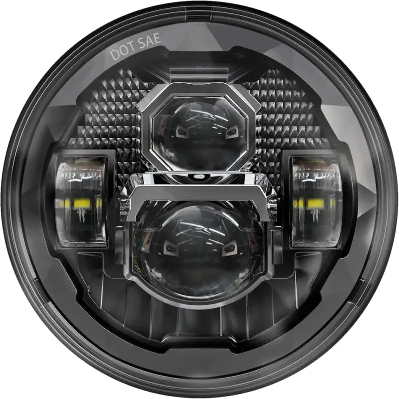 Round LED headlight from Rugged Ultra View 7 inch led headlight rugged style