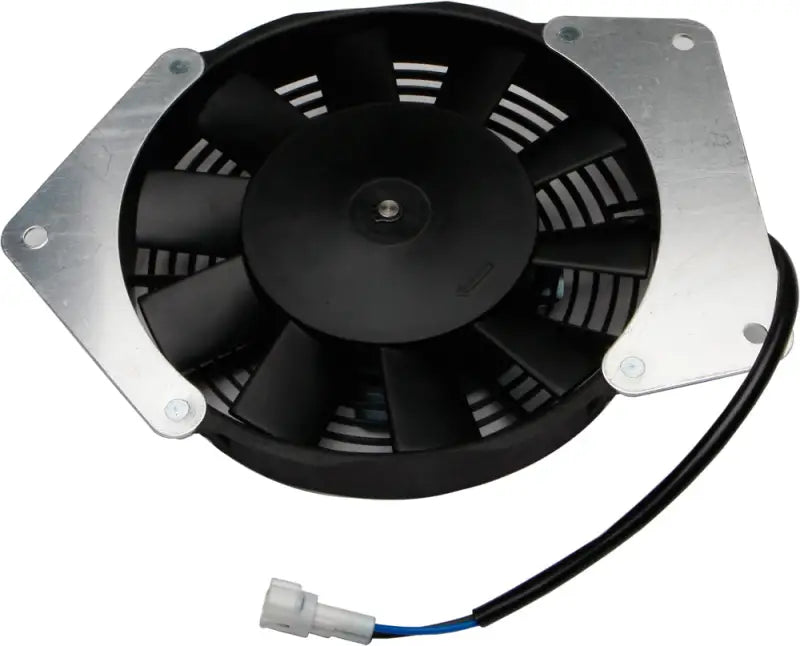 Black 9-blade UTV cooling fan with silver bracket for ATV UTV cooling systems