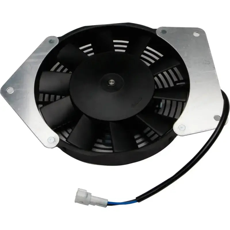 Black 9-blade UTV cooling fan with silver bracket for ATV UTV cooling systems