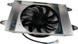 Silver-framed cooling fan with black blades for ATV UTV cooling, direct OEM replacement