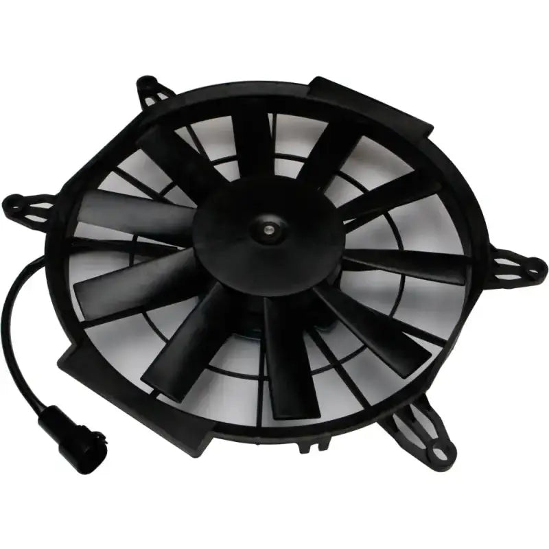 Black 10-blade UTV cooling fan with wiring harness for ATV and UTV cooling needs