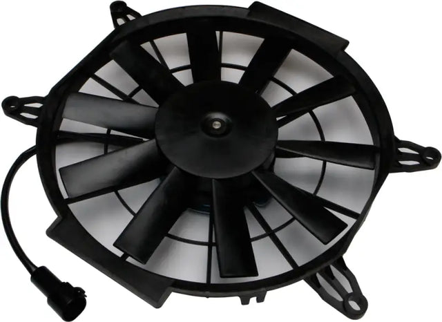 Black 10-blade UTV cooling fan with wiring harness for ATV and UTV cooling needs