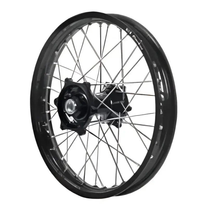 70-1093RB Dubya Front Wheel 1.40 X 17 Red Haan Hub Black Rim - Wheels