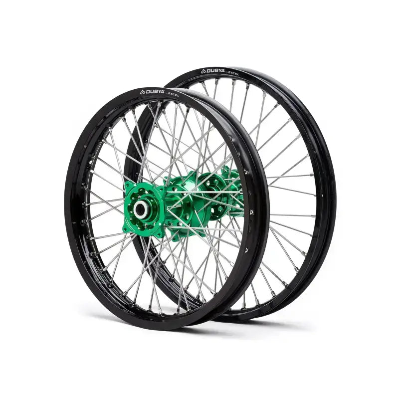 70-1093RB Dubya Front Wheel 1.40 X 17 Red Haan Hub Black Rim - Wheels