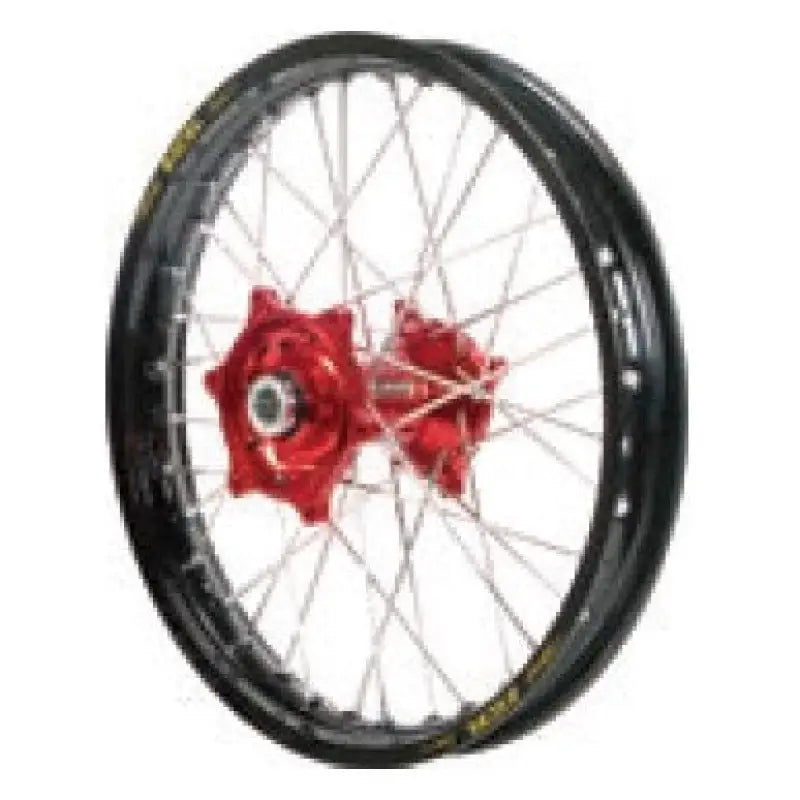 70-1093SB Dubya Front Wheel 1.40 X 17 Silver Haan Hub Black Rim - Wheels