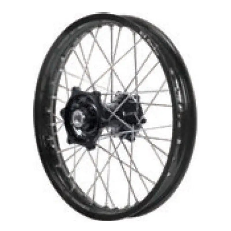 70-1093SB Dubya Front Wheel 1.40 X 17 Silver Haan Hub Black Rim - Wheels