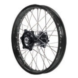 70-1093SB Dubya Front Wheel 1.40 X 17 Silver Haan Hub Black Rim - Wheels