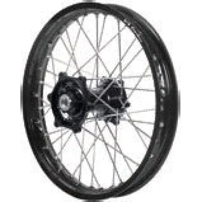 70-1093SB Dubya Front Wheel 1.40 X 17 Silver Haan Hub Black Rim - Wheels