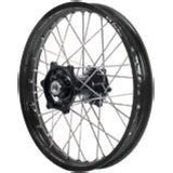 70-1093SB Dubya Front Wheel 1.40 X 17 Silver Haan Hub Black Rim - Wheels