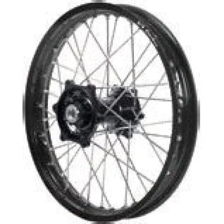 70-1093SB Dubya Front Wheel 1.40 X 17 Silver Haan Hub Black Rim - Wheels