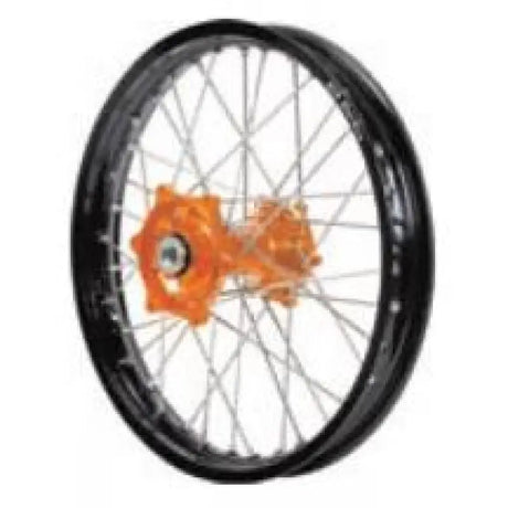 70-1094SB Dubya Rear Wheel 1.60 X 14 Silver Haan Hub Black Rim - Wheels