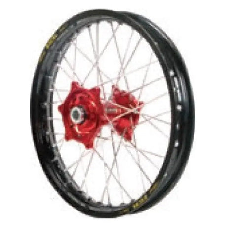 70-1119SB Dubya Front Wheel 1.40 X 19 Silver Haan Hub Black Rim - Wheels