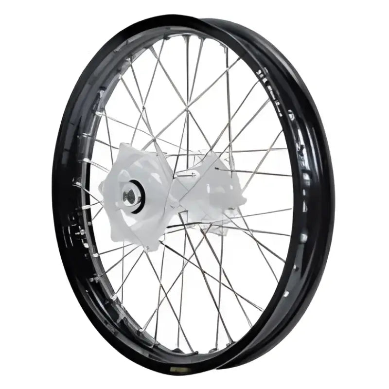 70-3000RS Dubya Front Wheel 1.60 X 21 Red Haan Hub Silver Rim - Wheels