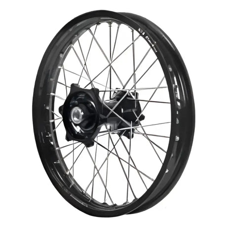 70-3061BS Dubya Rear Wheel 2.15 X 18 Black Haan Hub Silver Rim - Wheels