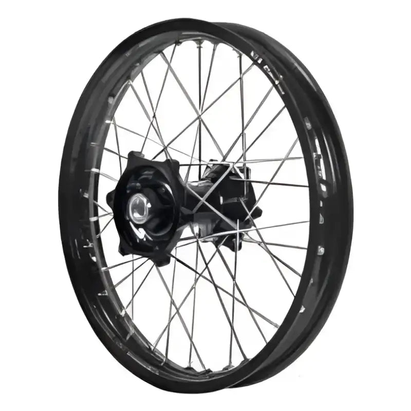 70-3063BS Dubya Rear Wheel 2.15 X 19 Black Haan Hub Silver Rim - Wheels