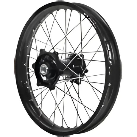 70-3180DB Dubya Front Wheel 1.40 X 17 Blue Haan Hub Black Rim - Wheels