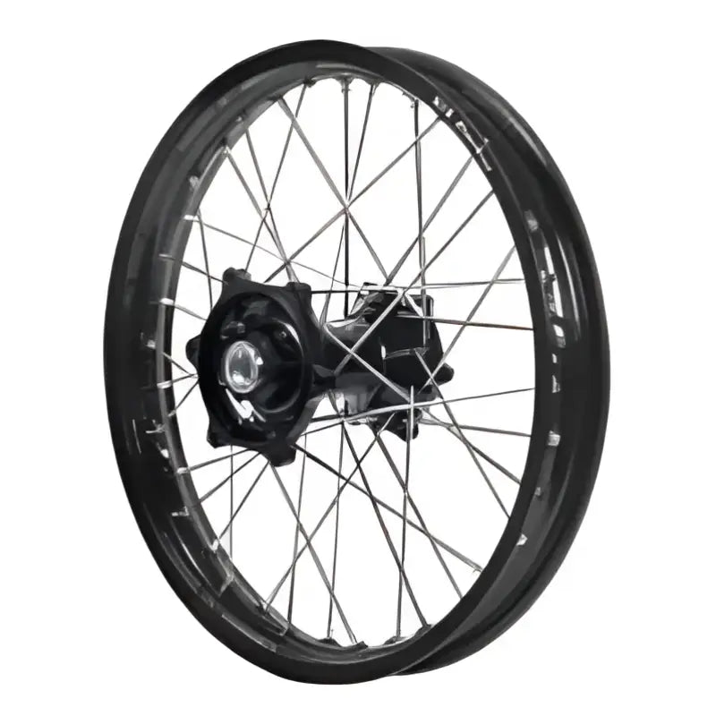 70-3180DB Dubya Front Wheel 1.40 X 17 Blue Haan Hub Black Rim - Wheels