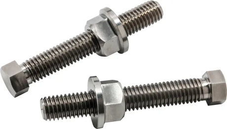 WORKS 70-630 Ti Axle Adjuster Bolts Jap 8x52mm/10mm / 8mm/12mm Nuts