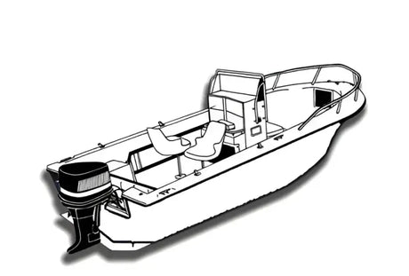 Outboard motor boat with two seats under Carver Boat Cover for 70019S-11 Carver Boat