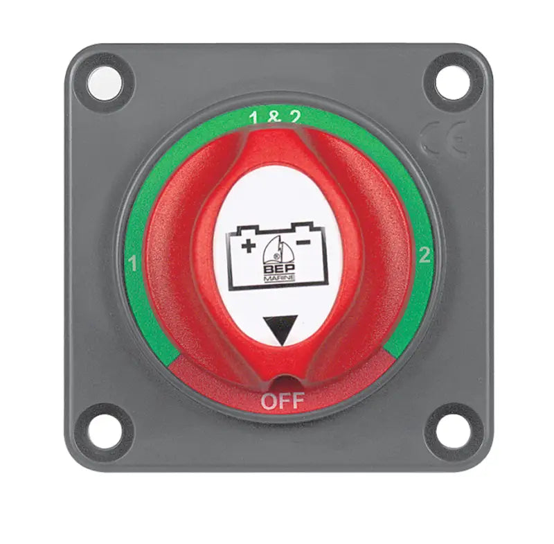 Square gray battery selector switch from 701S-PM BEP Mini Selector Switch Panel Mount