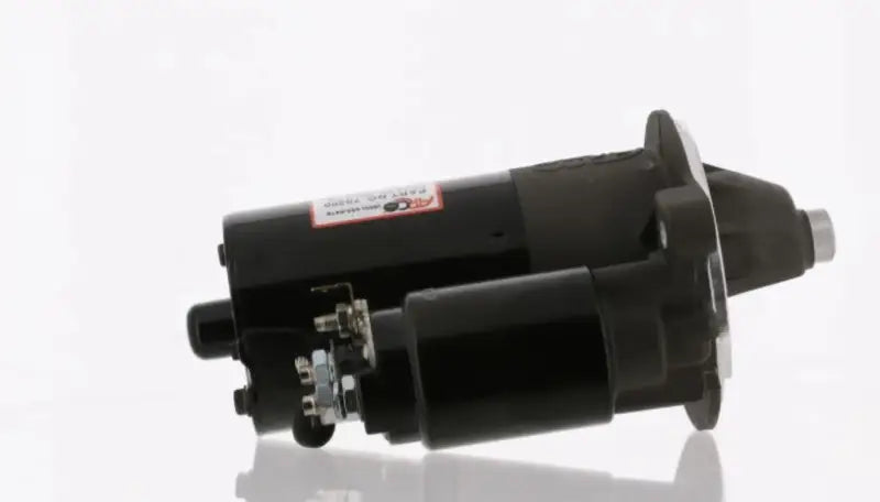Black Arco Marine starter motor for inboard marine engines with powerful starting power